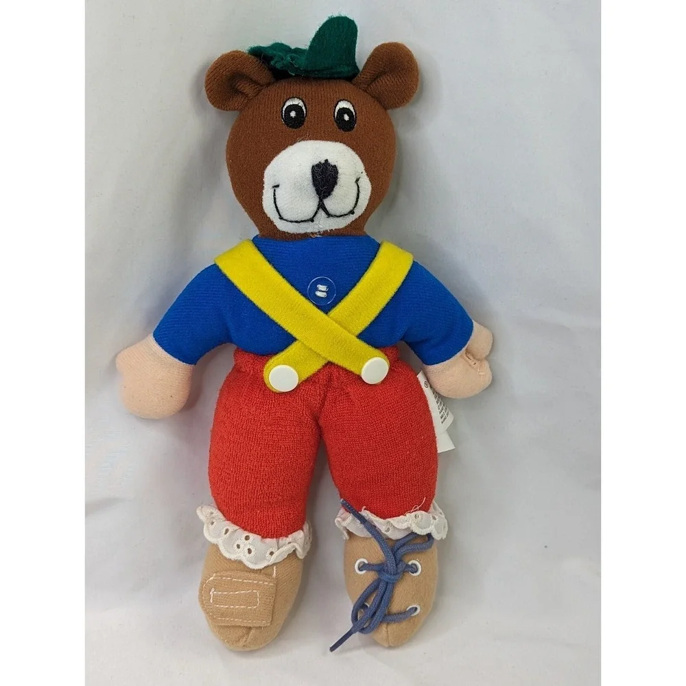 Gerber Bear Plush Teach Learning 10.5‎ Inch Terry Cloth 1994 Stuffed Animal Toy